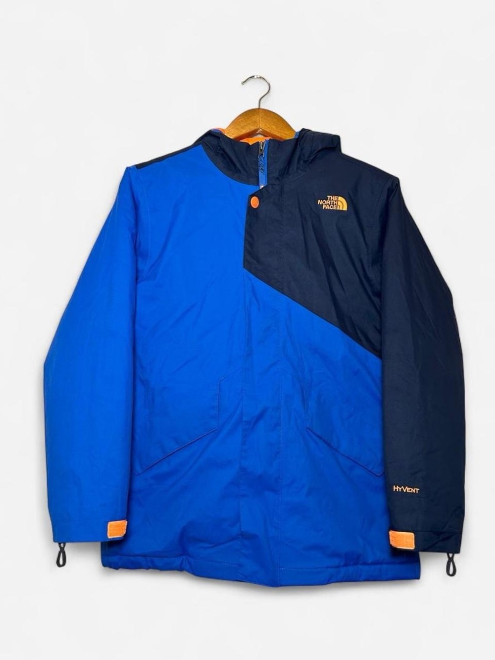 The North Face Boys’ Blue & Navy Insulated Calisto Jacket with Orange Accents
